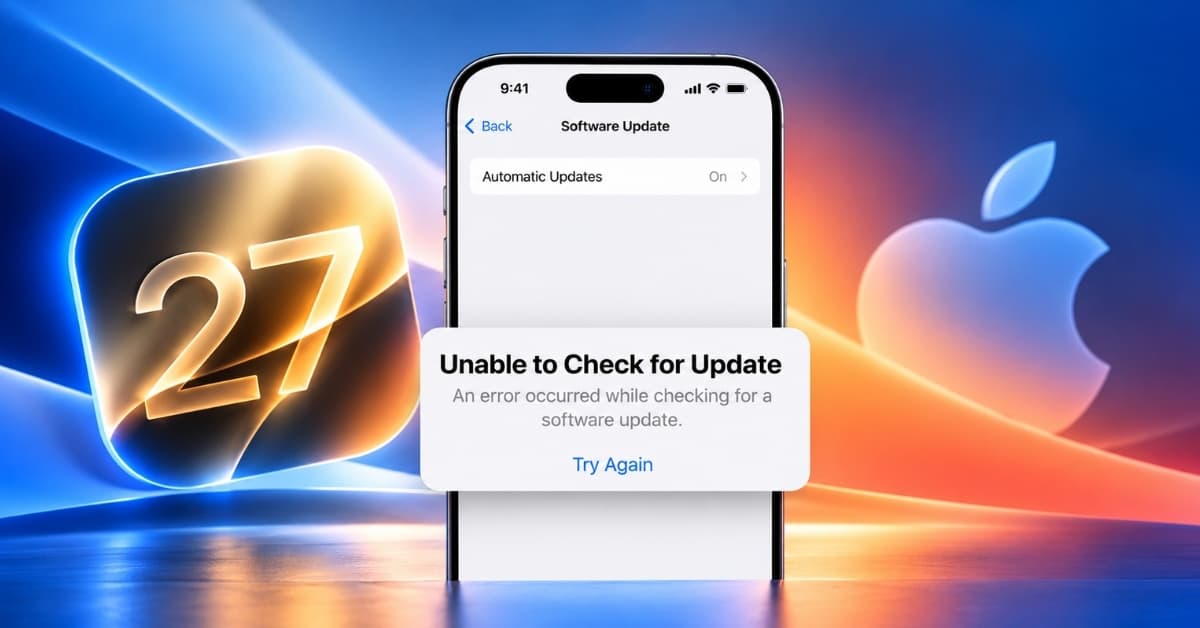 Unable to Check for Update” on iPhone