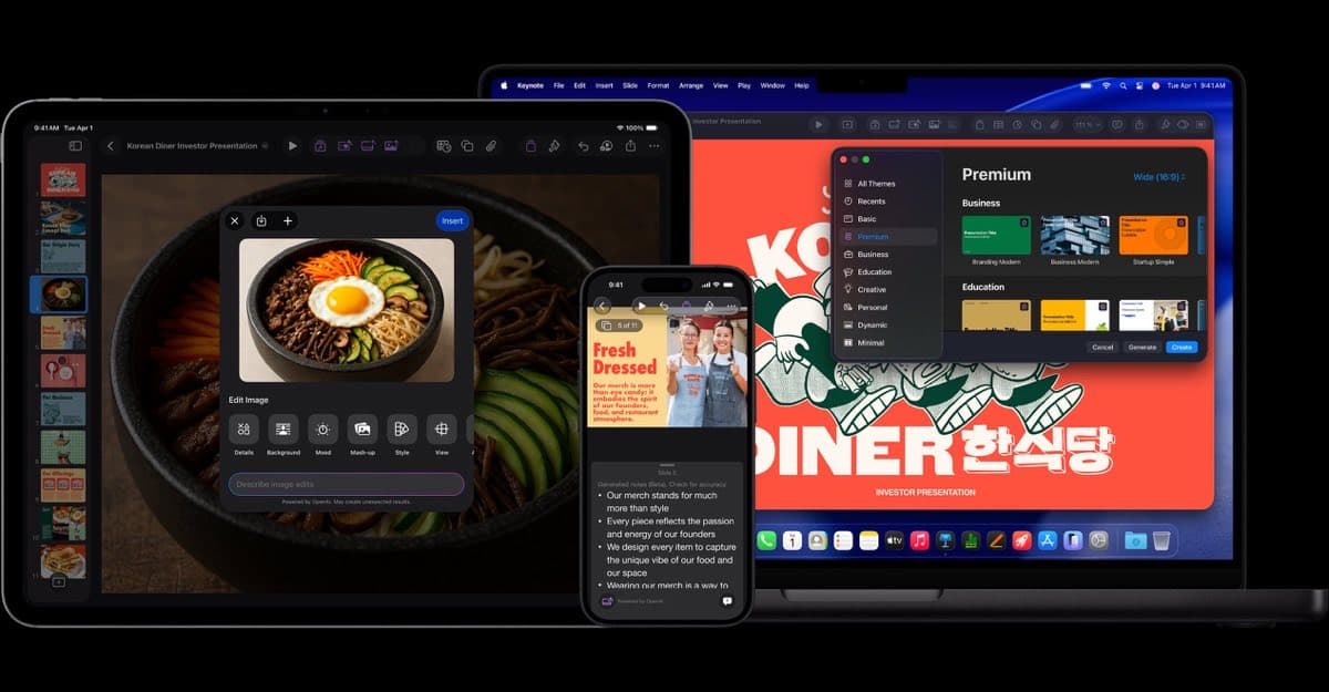 Apple adds an AI assistant to Pages, Keynote, and Numbers that understands your work