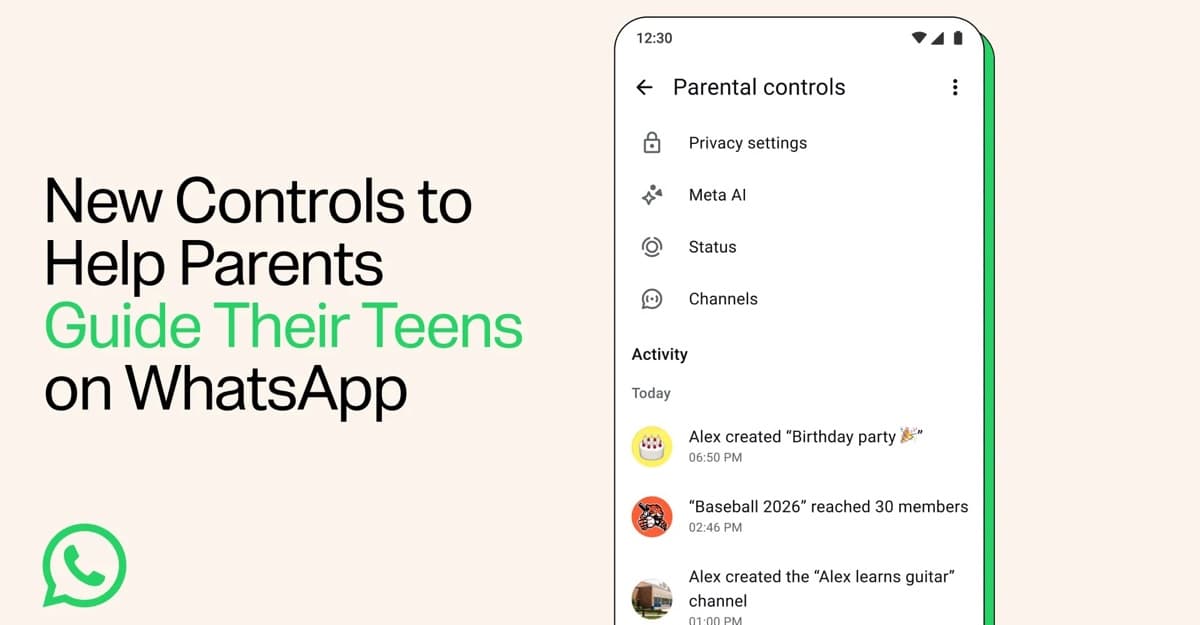 WhatsApp adds optional parental controls for teen accounts