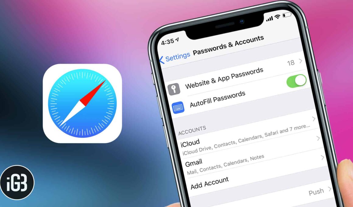 How to allow safari to save passwords for websites on iphone or ipad