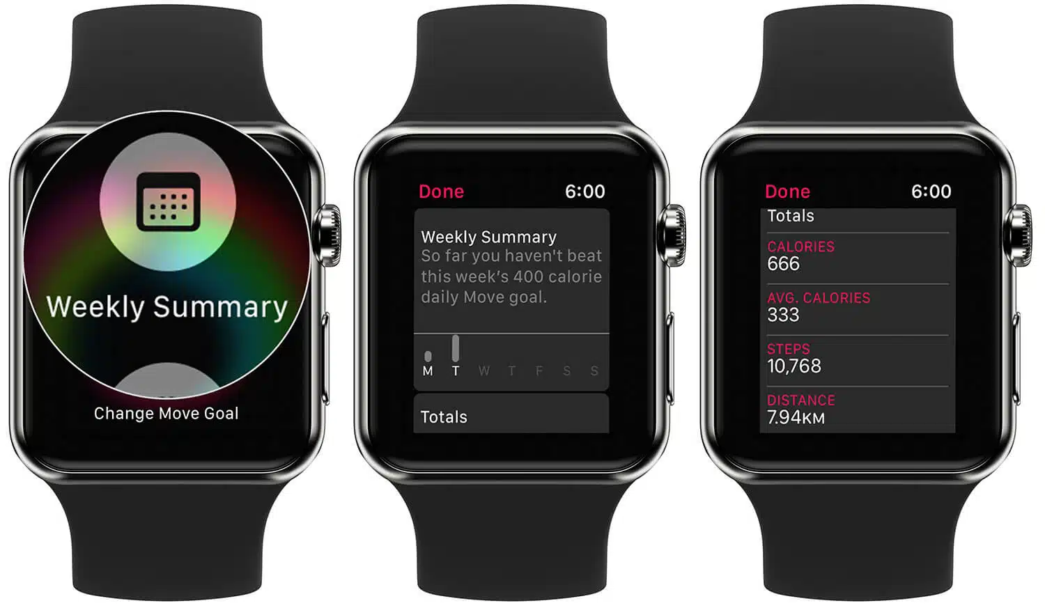 apple watch weekly summary