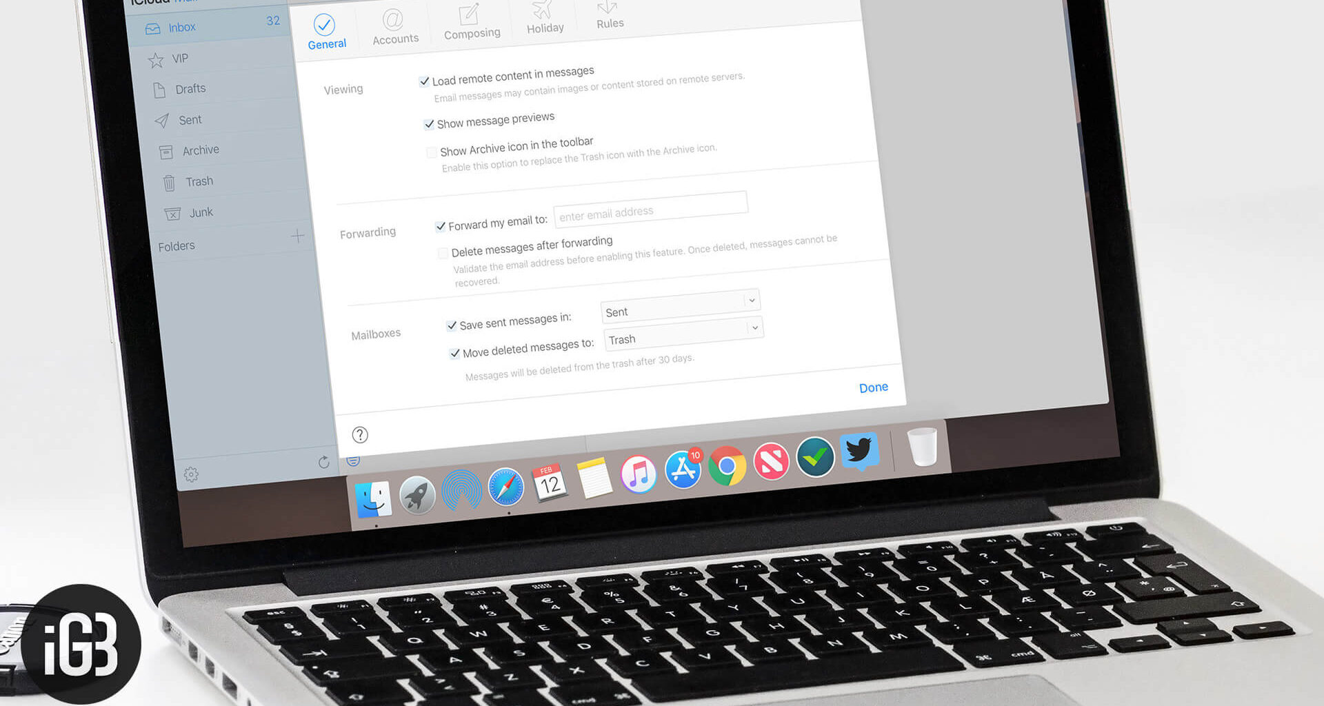 How to automatically forward icloud emails to another email account