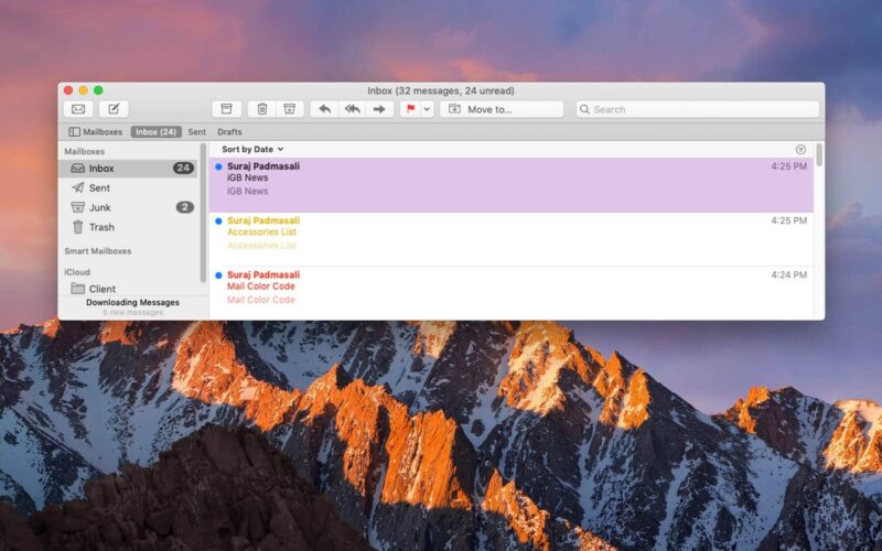 How to color code emails in mail app for mac