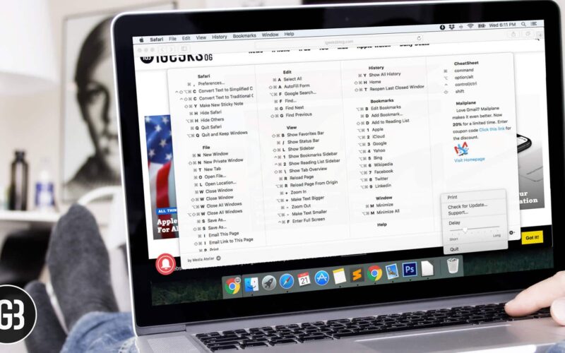 How to view all the keyboard shortcuts for any mac app with cheatsheet