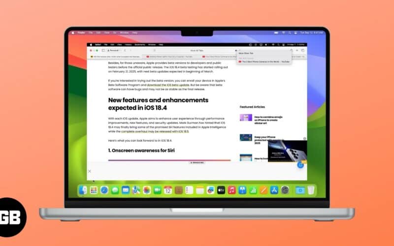 Как да заглуши раздели Safari на Mac