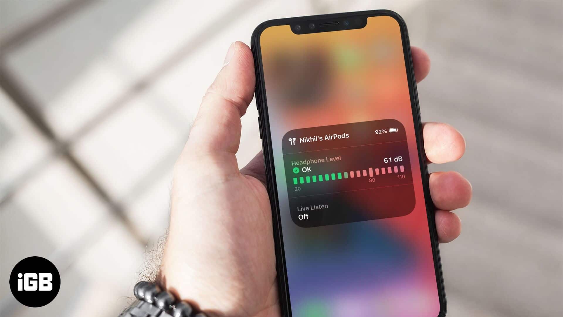 How to check real time headphone audio on iphone and ipad