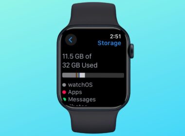 Check the storage space on Apple Watch.