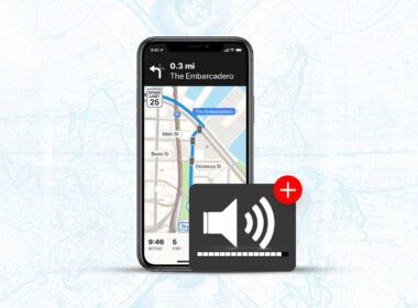 How to change voice volume in apple maps