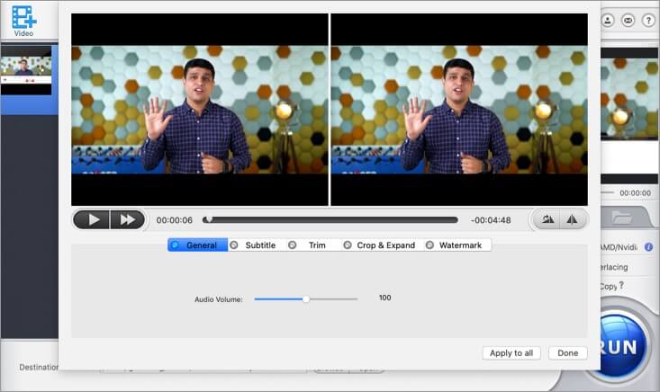 Edit Video as Per Requirement in WinX HD Video Converter on Mac