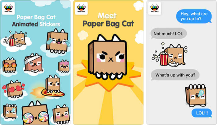 ‎Toca Life Paper Bag Cat iPhone and iPad App Screenshot