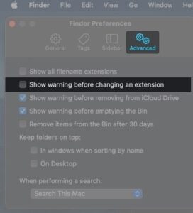 How to disable the 'change file extension' warning on Mac - iGeeksBlog