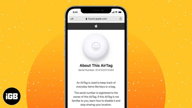 How to find the serial number of AirTag (3 Quick ways) - iGeeksBlog