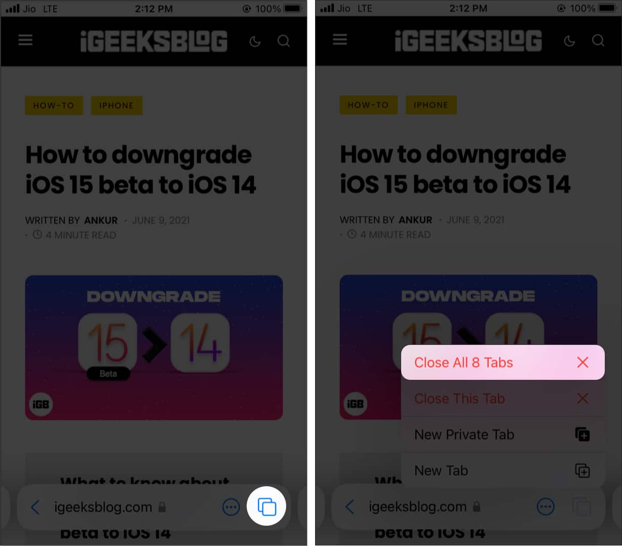 How To Close All Safari Tabs At Once On IPhone And IPad IGeeksBlog