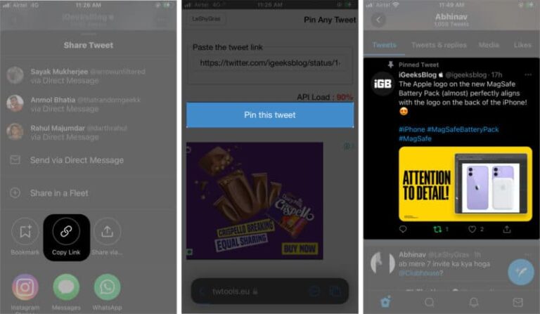 How to pin or unpin a tweet on Twitter from iPhone and iPad - iGeeksBlog