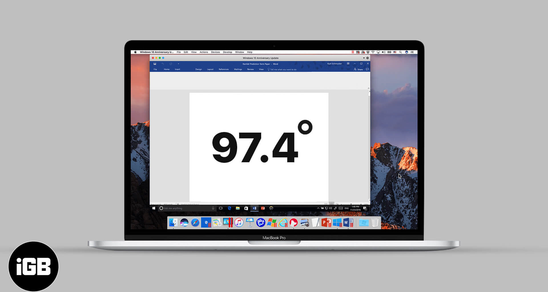 How to type degree temperature symbol on mac