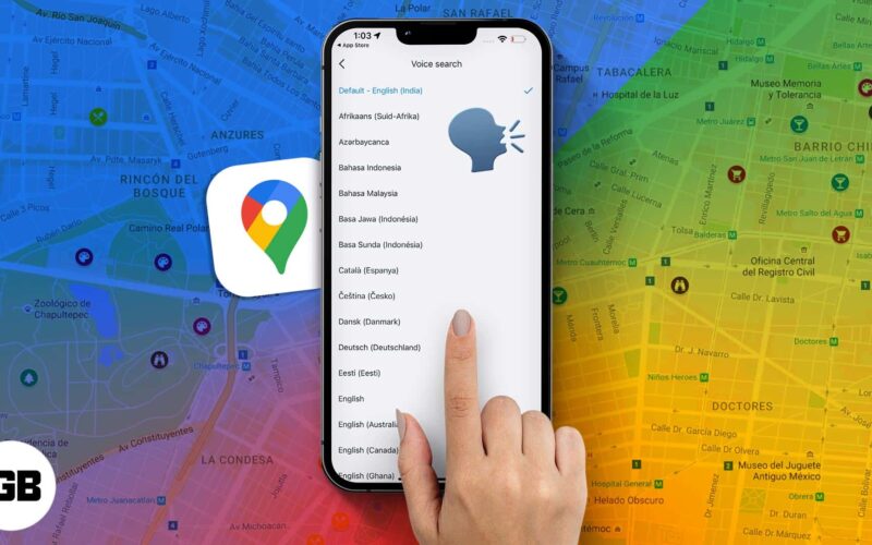 How to change google maps voice and language on iphone