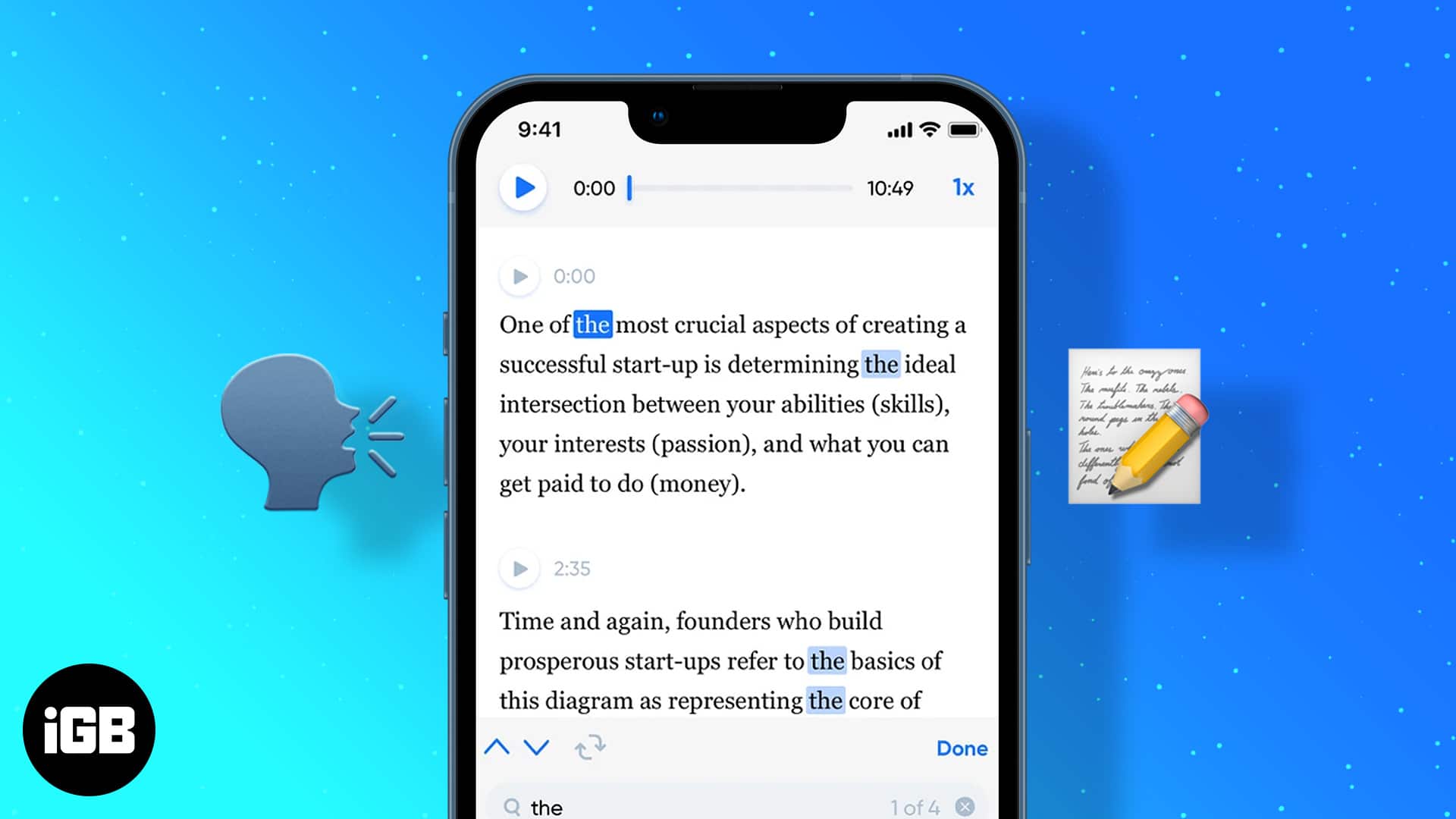 speech to text app for iphone
