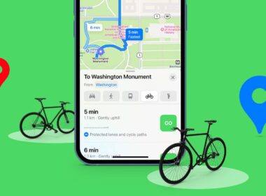 How to get cycling directions in apple maps on iphone