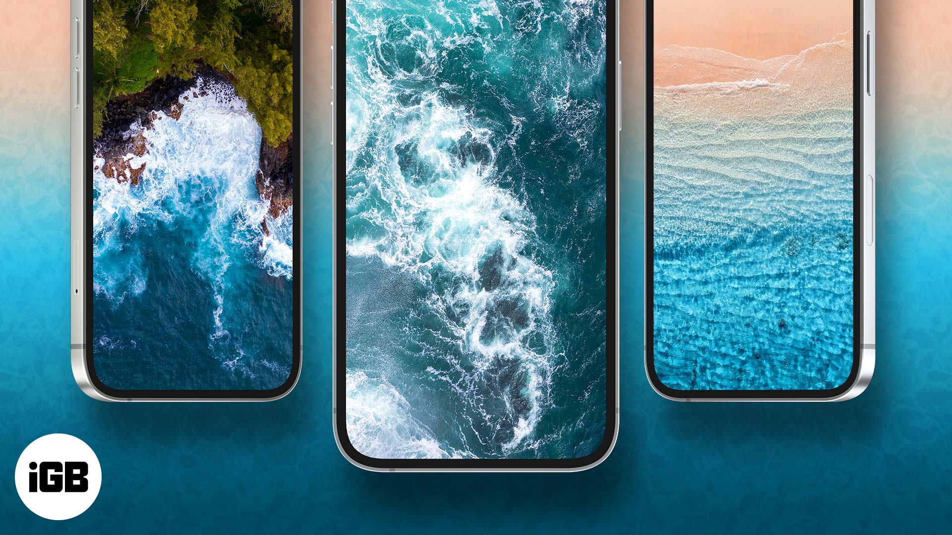 Beach Wallpaper 4K iOS 10 Aerial view Ocean Stock 780