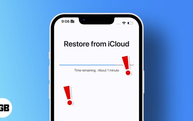 How to fix icloud restore stuck issue on iphone and ipad