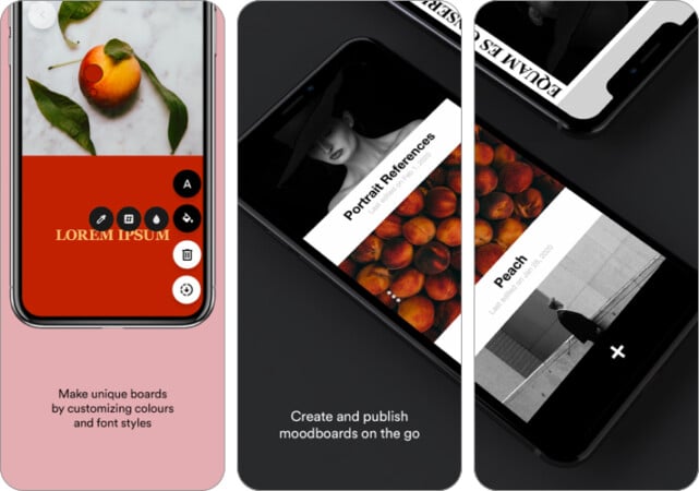 Jux Mood Board app for iPhone