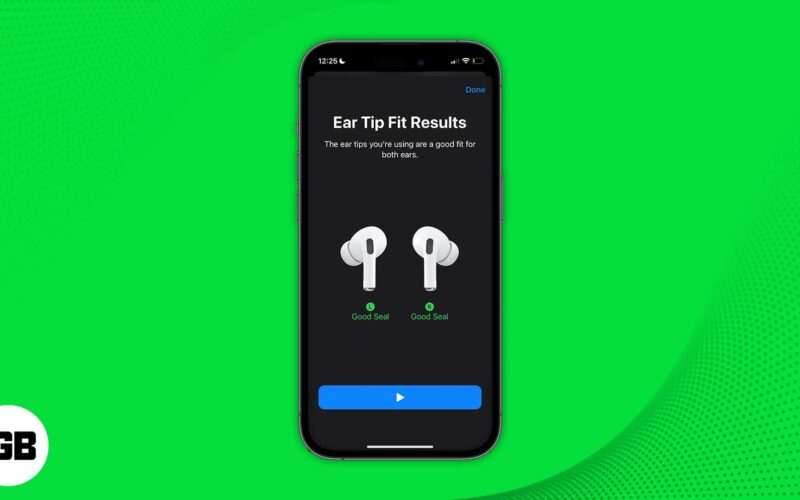 Airpods ear tip fit test 1