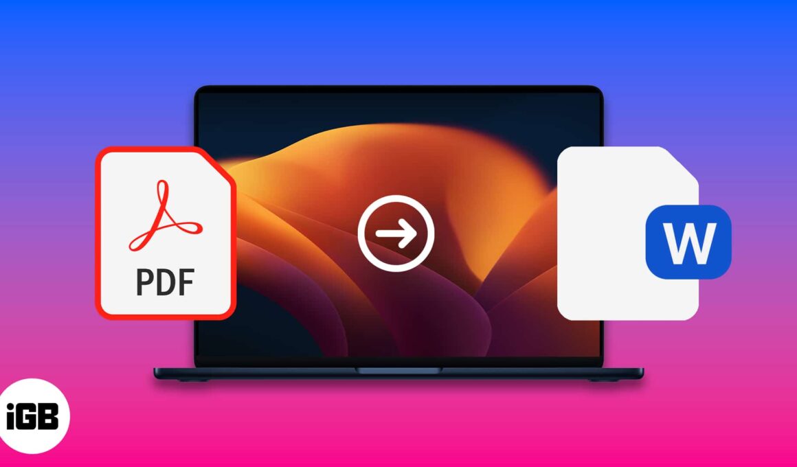 How to convert pdf to word on mac