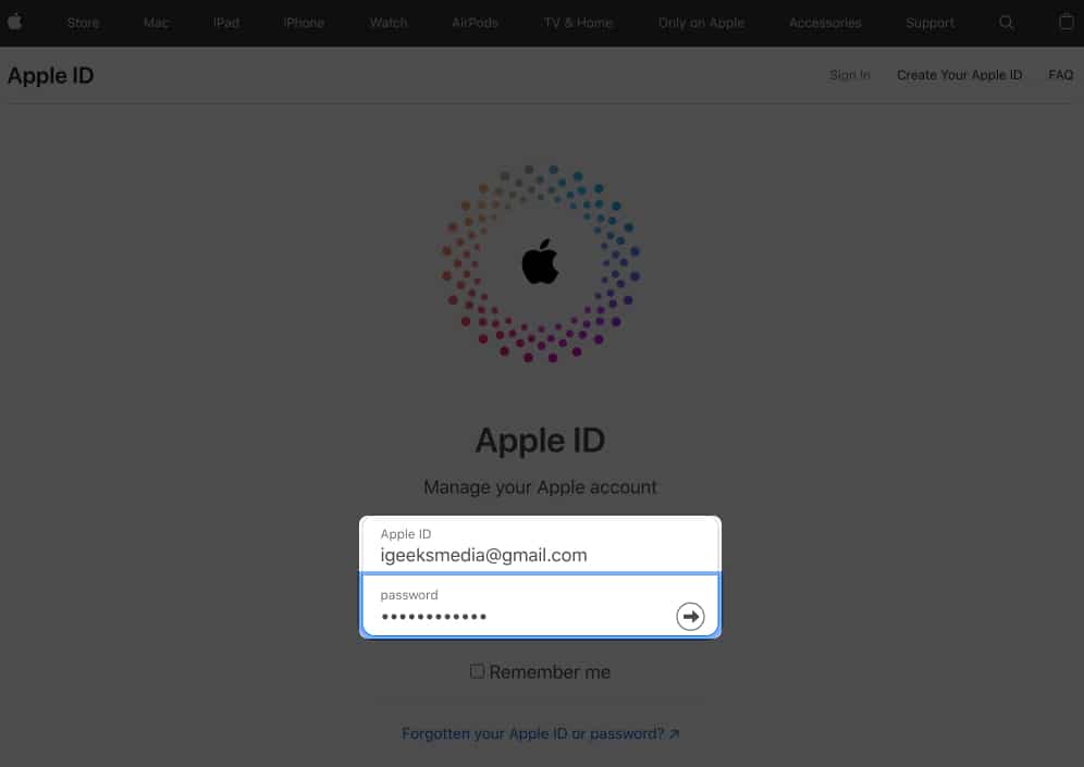 Logga in med ditt Apple-ID på Mac