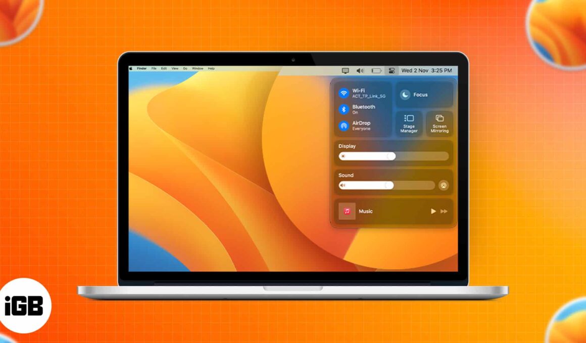 How to use control center in macos ventura and monterey