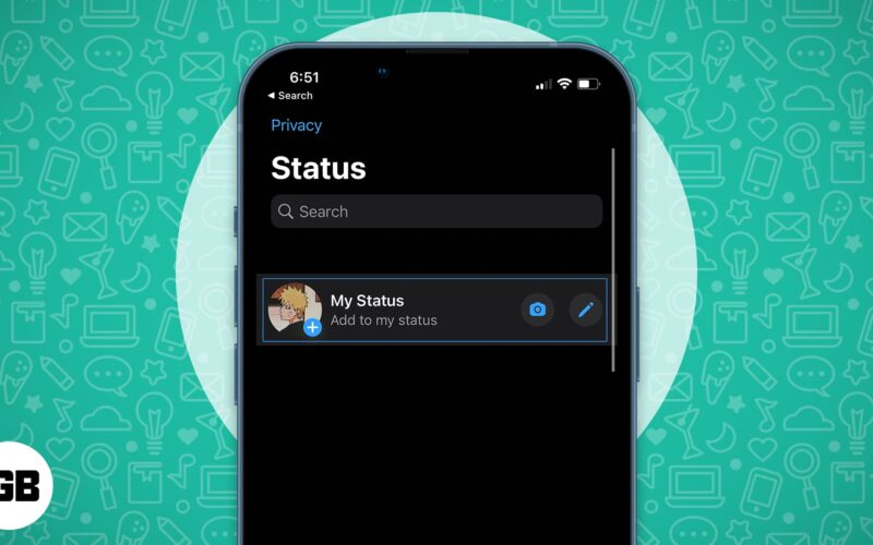 How to use whatsapp status on iphone