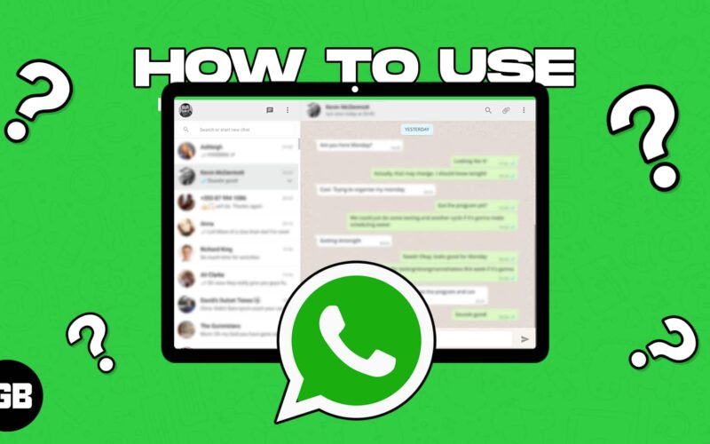 How to use whatsapp on ipad