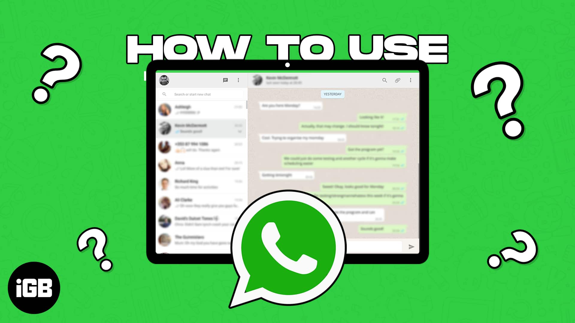 How to use whatsapp on ipad