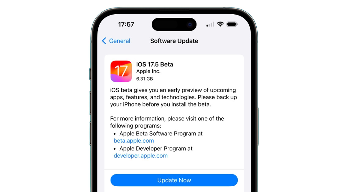 Apple iOS 17.5 Public Beta
