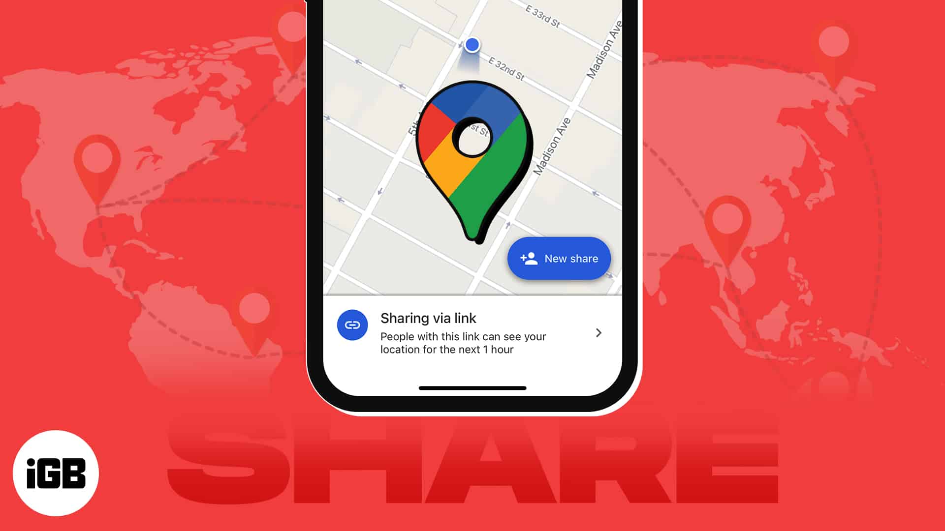 How to share location in Google Maps on iPhone