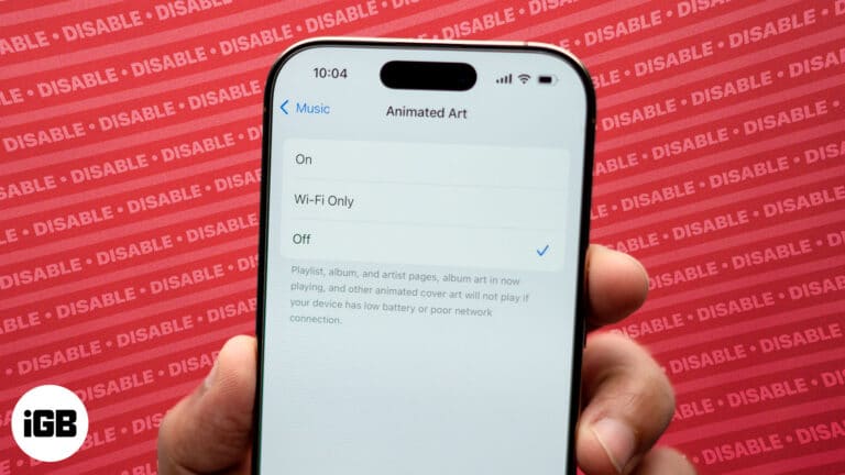 How to disable animated cover art in Apple Music on iPhone