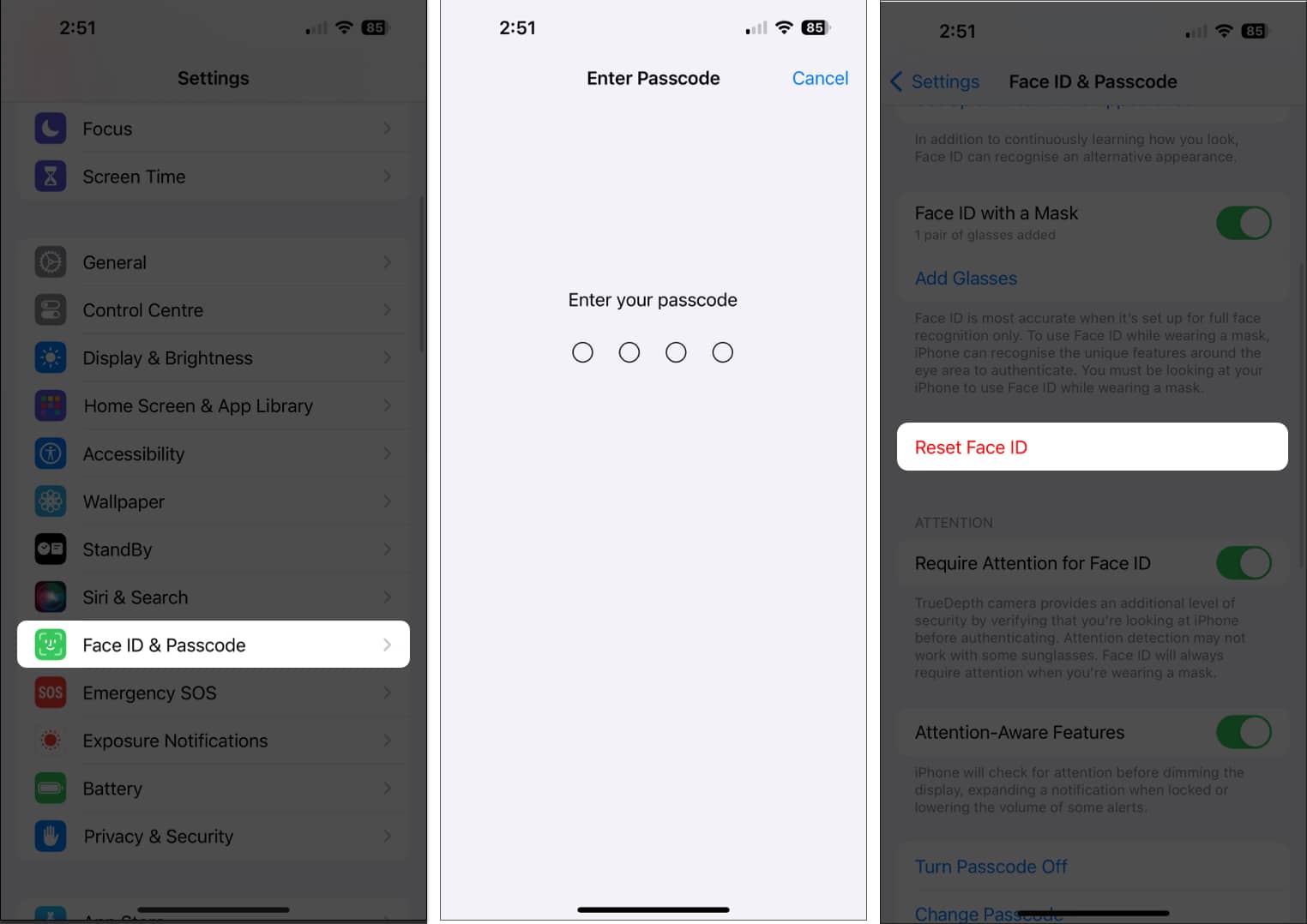 Face ID and Passcode Not In Settings - GadgetMates