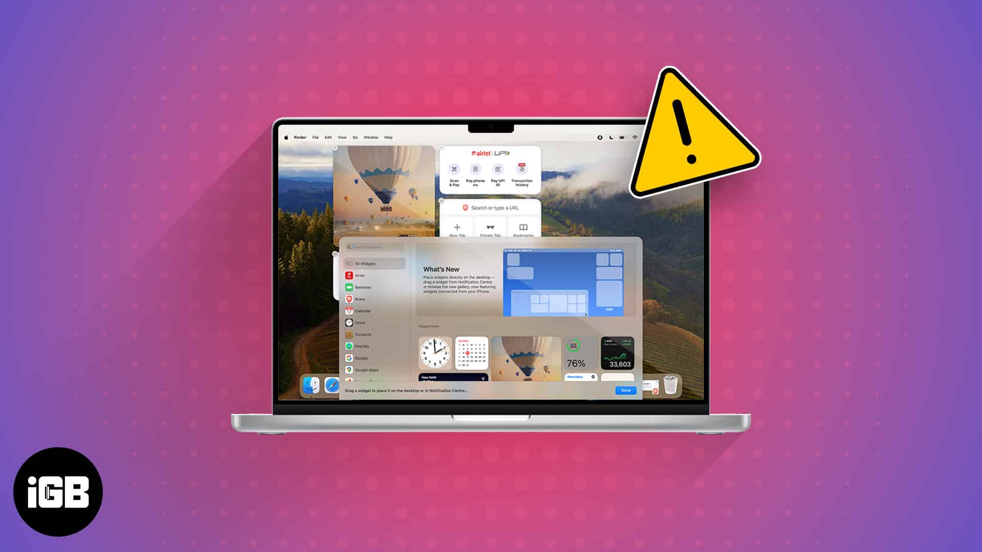 macOS Sonoma desktop widgets not working