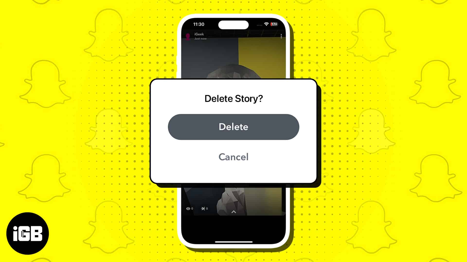 How to delete Snapchat story on iPhone