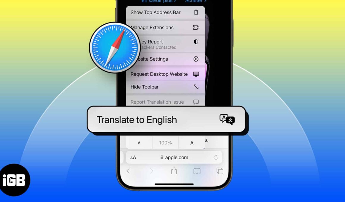 How to translate web pages in safari on iphone and ipad