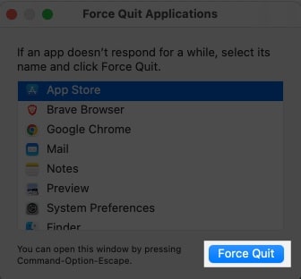 Force Quit all active applications