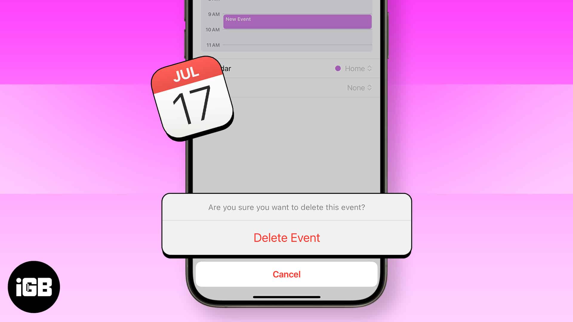 How to delete Calendar Events on iPhone