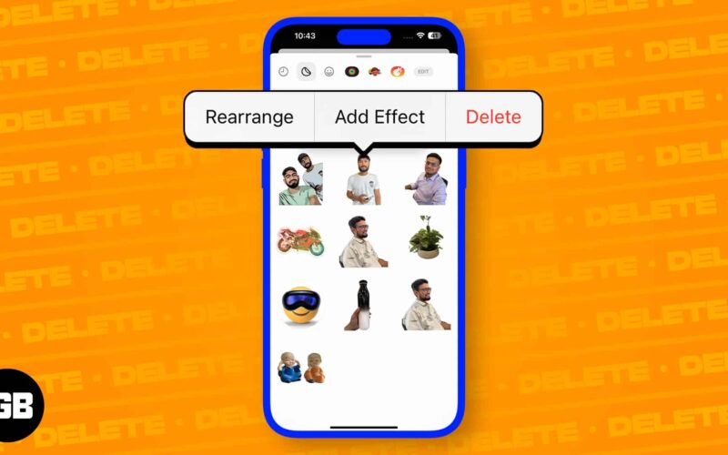 How to delete stickers on iphone