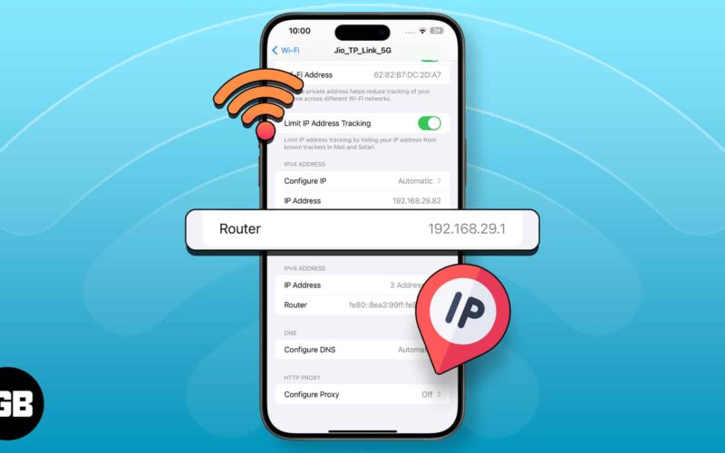 How to find router ip address from iphone ipad