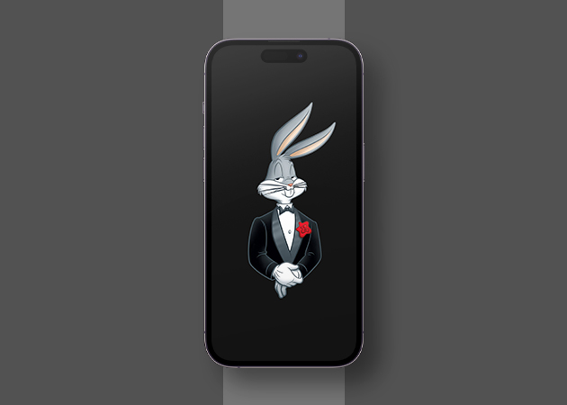 Black Looney Tunes cartoon wallpaper for iPhone
