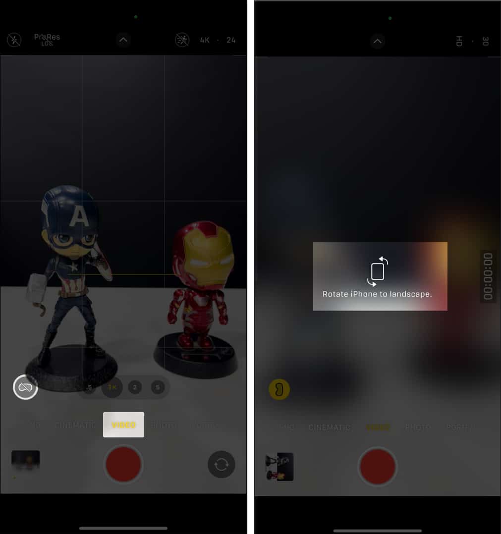 Enable Spatial mode in Camera turn your device in landscape mode