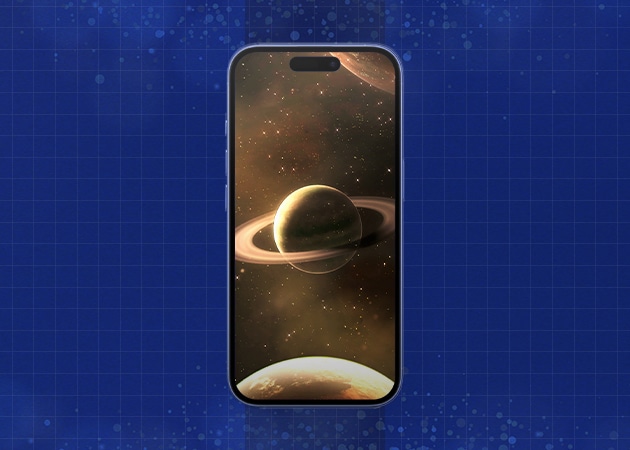 Happy New Year Galaxy Theme iPhone Mockup