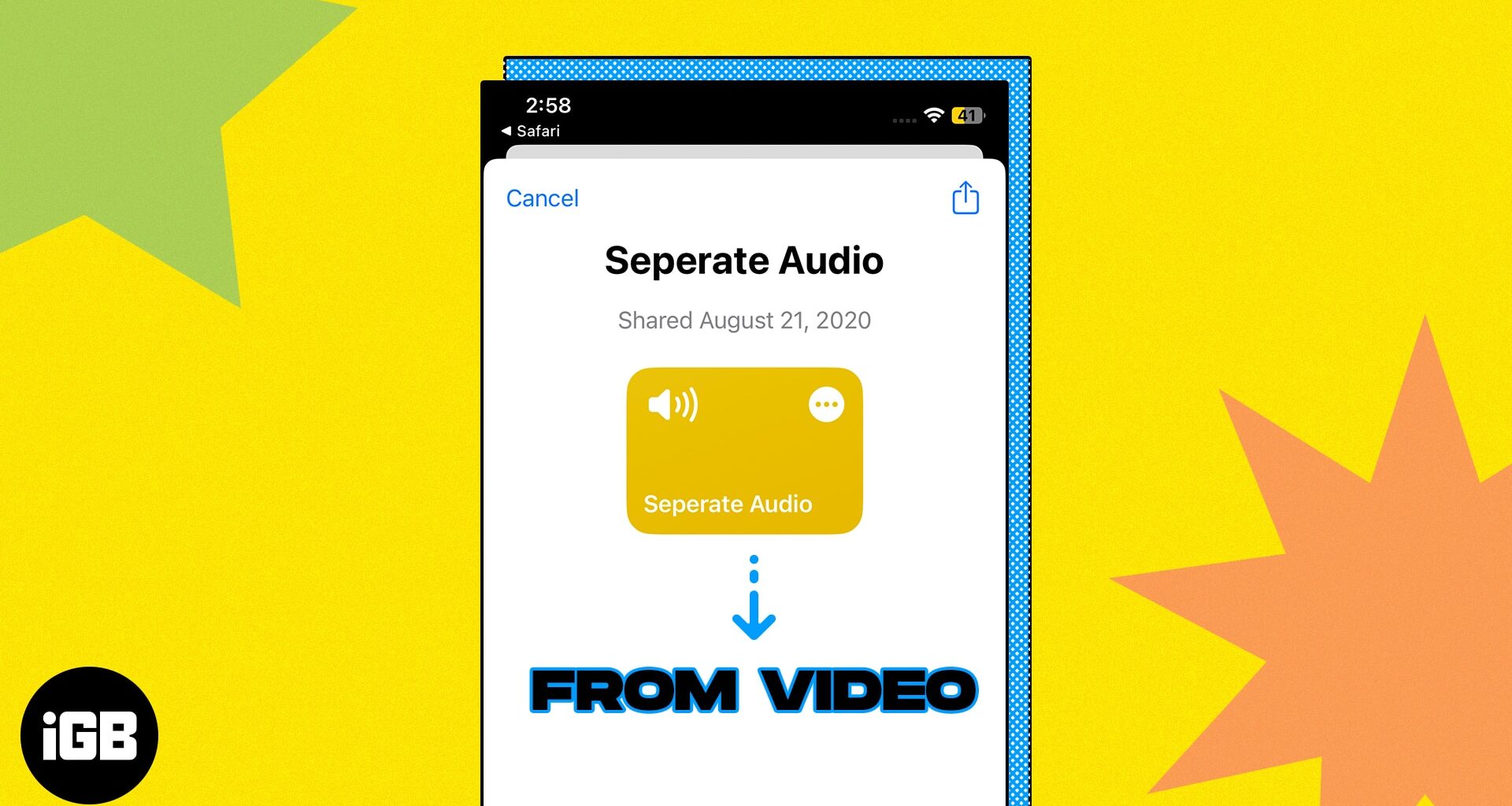 How to extract audio from video on iphone