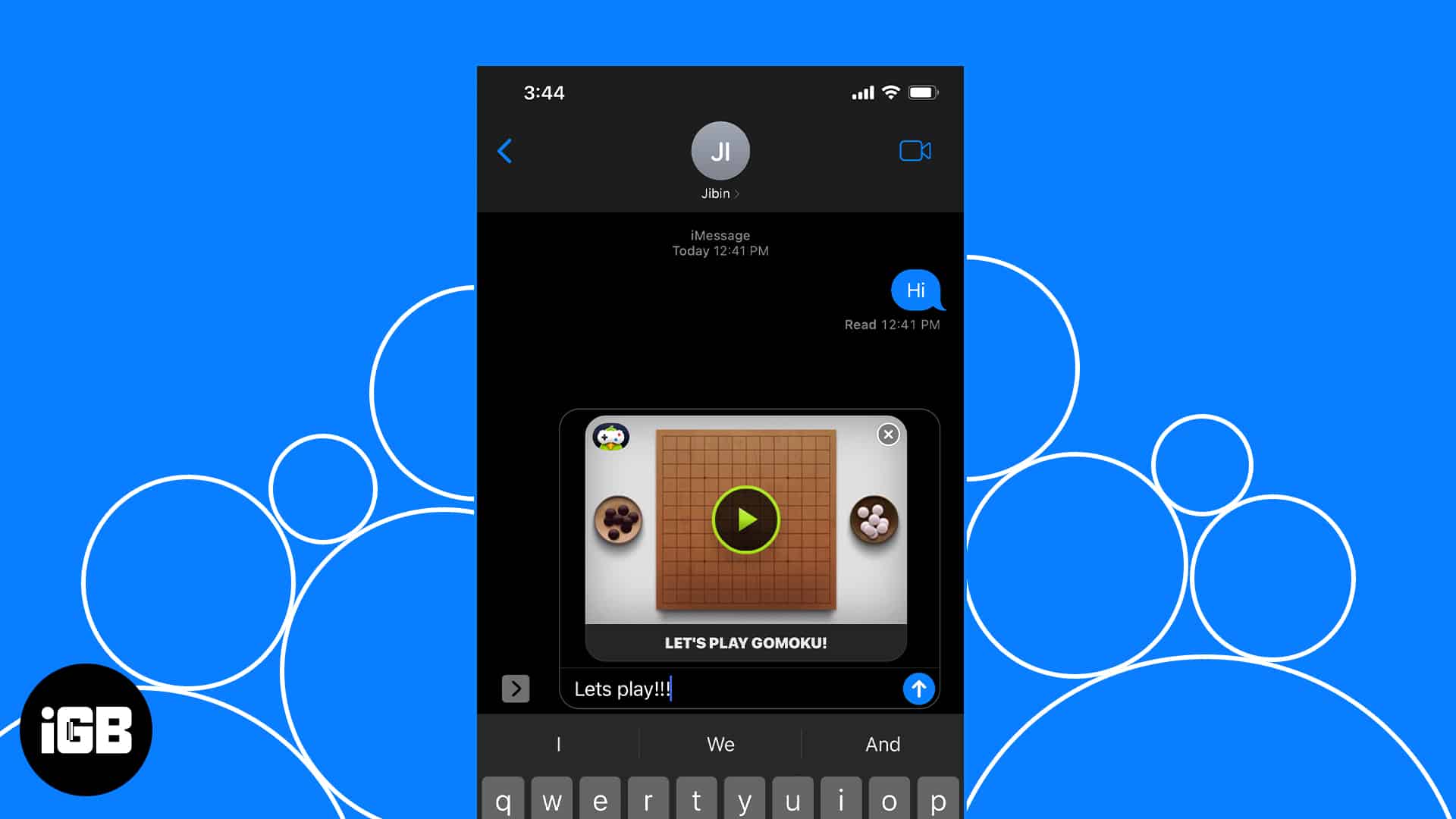 How to play Gomoku on iMessage in iOS 17