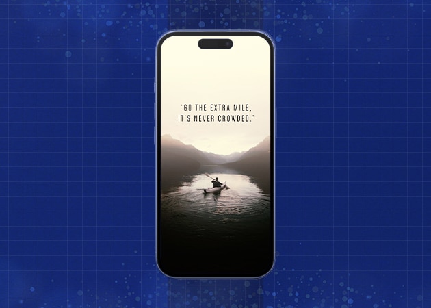 Inspirational 2025 Quote Background iPhone Mockup