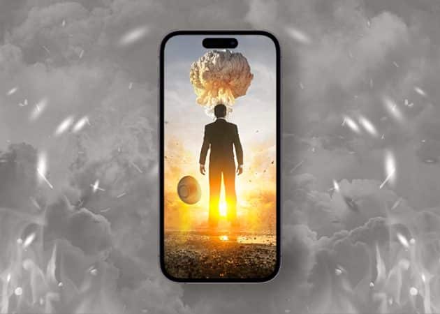 Nuclear bomb explosion wallpaper for iPhone